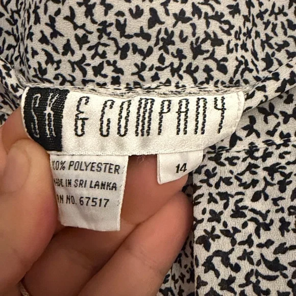 Vintage SK G COMPANY A-Line Printed Midi Skirt with adjustable waist - Picture 2 of 4